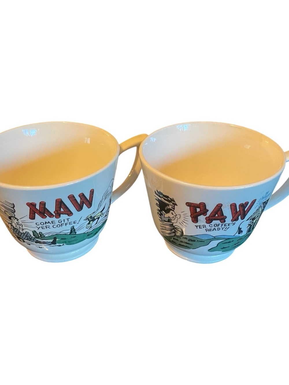 Vintage Maw & Paw Hillbilly Coffee Mugs